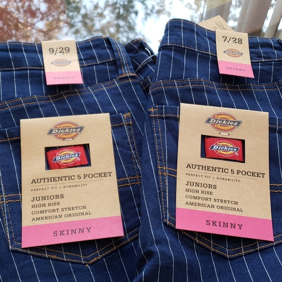 Dickies AUTHENTIC 5 POCKET SKINNY GIRL'S PANTS - Picture 11 of 13